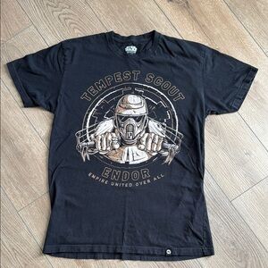 Star Wars Black Short Sleeve Tee with Stormtrooper Design